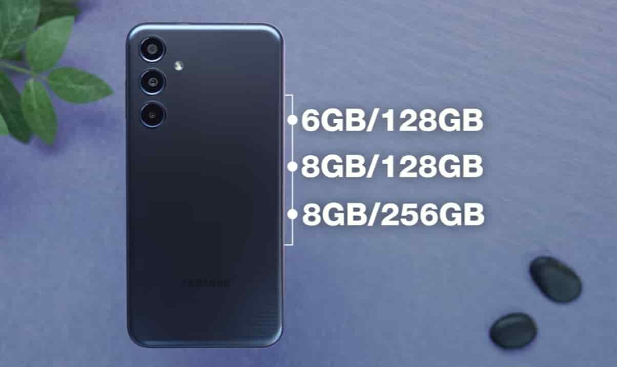 Samsung galaxy M35 5G Ram and storage